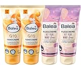 Balea 4er-Set Hautpflege: Handcreme Q10 hautglättende Intensivpflege mit...