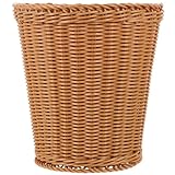 Operitacx Woven Aufbewahrungskorb Imitat Rattan Abfalleimer Leicht und...