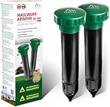 GARDIGO® Maulwurf Vertreiber Basic 2er Set | Maulwurfschreck 400-1000 Hz...