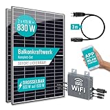 PIANETA Balkonkraftwerk 830W / 800w 2 x 415w der Marken Ja Solar Module,...