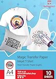 Transferpapier/Bügelpapier für HELLE Textilien/Stoffe von Raimarket | 10...