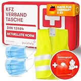 PURAHELP KFZ Verbandstasche DIN 13164 + Warnweste Auto - Inkl....