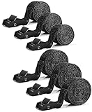 Royouzi 6 Stück Spanngurte Kurz 1m 2m，Verstellbare Zurrgurte mit...