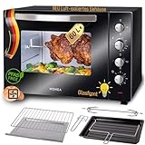 Minibackofen 60 Liter 2000 Watt Minibackofen mit Umluft, Mini Backofen mit...