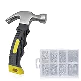 WIYETY Mini Klauenhammer: Mini Hammer Set mit 560 Stück Nägeln,...