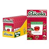 Ricola Kirsche Kräuter, 10 Böxli original Schweizer Kräuter-Bonbons mit...