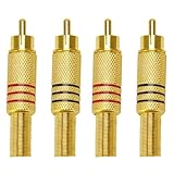 RCA Audio Stecker, Cinch Stecker, 4 Stück RCA Löten Verbinder, Cinch...