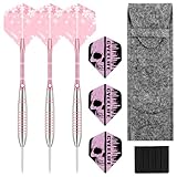 CyeeLife Dartpfeile mit Metallspitze,20g Professionelles Dartpfeil-Set mit...