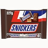 Snickers Minis Schokolade Großpackung, Karamell & Erdnuss Mini...