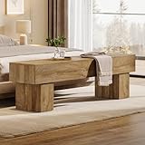 Tribesigns 160 cm Lange Flurbank, rustikale Bauernhaus-Bettbank, Schuhbank...