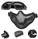 EMAGEREN Airsoft Masken Faltbare halbe Gesichtsschutz Maske Mesh Maske...