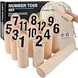 GOLDGE Kubb Wikingerspiel Zahlen Wikingerschach Wurf Spiel Kubb Spiel...