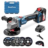 DongCheng Akku-Winkelschleifer 18V, Ø 125mm, 1000W, bürstenloser Motor, 3...