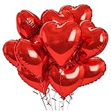 100 Folienballons * ROTES HERZ * als Deko oder Geschenk zum Valentinstag,...