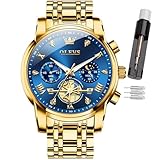 OLEVS Herren-Armbanduhr mit Zeitcode, Edelstahlarmband, Leuchtend,...