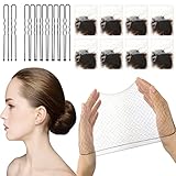 Sularpek Unsichtbare Haarnetze, 24 Stück Haarnetze Elastisches with 10...