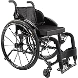FQCXCKJ Faltbarer Leicht-Aktivrollstuhl | Kleiner Rollstuhl für Zuhause...