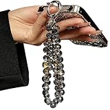 Yamobi Handykette Kurz, Phone Charm Perlenkette, Glitzer Handyanhänger,...