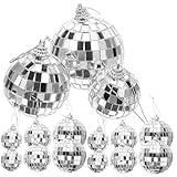 ABOOFAN 18 Stück Disco-Kugel, Spiegel, silberfarben, für...