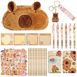 Capybara Schreibwaren-Set – Kawaii Capybara Federmäppchen,...