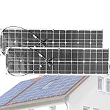 VNATWGOO 400-W-Off-Grid-SolarladegeräT-Kit, Mit 2X200-W-Biegsamen...