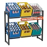 TESSTINA Getränkekistenregal für 6 Kisten, Trag. 300KG, Getränkeregal...