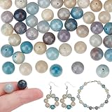 NBEADS 49 Stk. Natürliche Trolleit-Perlen, 8mm Natürlichen Runden...