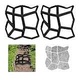 Relaxdays Gehwegform 2er Set, DIY Gestaltung von Gartenwegen, zum...