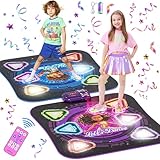 Tanzmatte für Kinder, 2025 2-Spieler & Wiederaufladbar Leucht Tanzmatte...