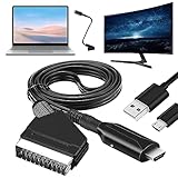 Sporgo SCART zu HDMI Kabel, Adapter SCART auf HDMI, All in One SCART zu...