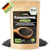 Schwarzkümmel Samen Bio, 250g ganze Schwarzkümmelsamen aus Ägypten,...