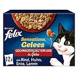 FELIX Sensations Gelees Katzenfutter nass in Gelee, Sorten-Mix, 6er Pack (6...