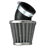 C-FUNN 40Mm 45 Grad Luftfilter Schwarz Für 50Cc 110Cc 125Cc 140Cc Pit Dirt...