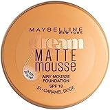 Maybelline New York Make Up, Dream Matte Mousse Make-Up, Mattierend, Nr. 30...
