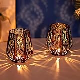 Romadedi Orientalische Laterne Windlicht Bronze - 2er Set Orientalisch...