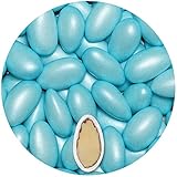 EinsSein 0,5kg Hochzeitsmandeln Conchiglia hellblau pearl Mandeln Hochzeit...