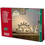 Konstsmide Holzleuchter, Natur, Winterlandschaft, 10 klare Birnen, 230V,...