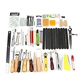 Baxnore 60-teiliges professionelles Leder-Handwerkswerkzeug-Set, komplettes...