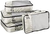 Amazon Essentials 4-teiliges Packwürfel-Reisezubehörset, Gepäckorganizer...