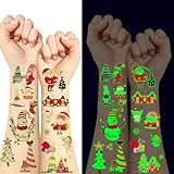 Weihnachtstatoos Kinder, 15 Blatt Glitzertattoos Adventskalender Füllung...