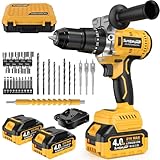 SundpeyPRO Akkuschrauber mit Schlagbohrfunktion 21V - 120Nm Bürstenloser...