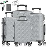KESSER® Reisekoffer Set 4-teilig | Kofferset ABS Hartschalenkoffer mit...