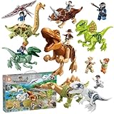 DASIAUTOEM Dinosaurier Block Spielzeug Set, 16PCS Dinosaurier Spielzeug...