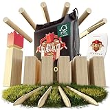 Liebholz® Original Kubb Wikinger Wurfspiel [TESTSIEGER] inkl. Tragebeutel...