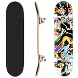 WeSkate Skateboard Komplettboard 79x20cm Holzboard für Anfänger mit...