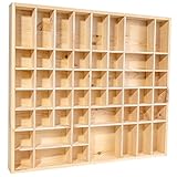 Creative Deco Setzkasten Holz Sammelbox Holztablett 51 Fächer | 52 x 46 x...