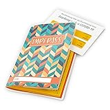 itenga Design Impfpasshülle Motiv Streifen bunt 196 x 134 mm für Impfbuch...