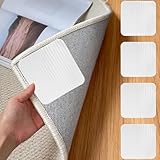 AMFUN 4 Stück Antirutschmatte für Teppich, Wiederverwendbare Teppich...
