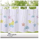 heimtexland ® Scheibengardine Kinderzimmer Fensterdekoration HxB 45x120 cm...