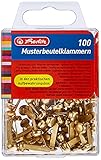 Herlitz 8770307 Musterbeutelklammer, Metall, Rundkopf, 100 Stück In...